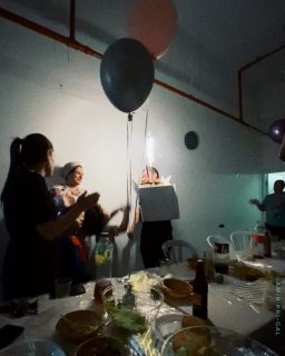 A birthday celebration in a service room — not an unusual sight in Israel. The candle’s glow flickers like a fragile moment of hope in the midst of uncertainty. We long for peace, yet reality demands our presence. For how long? No one knows. Still, we carry on.

#CandleInTheDark #UrbanRawness #BirthdayInUnusualPlaces #IndustrialVibes #LightInTheShadows #EverydayIsrael
#MomentsThatMatter